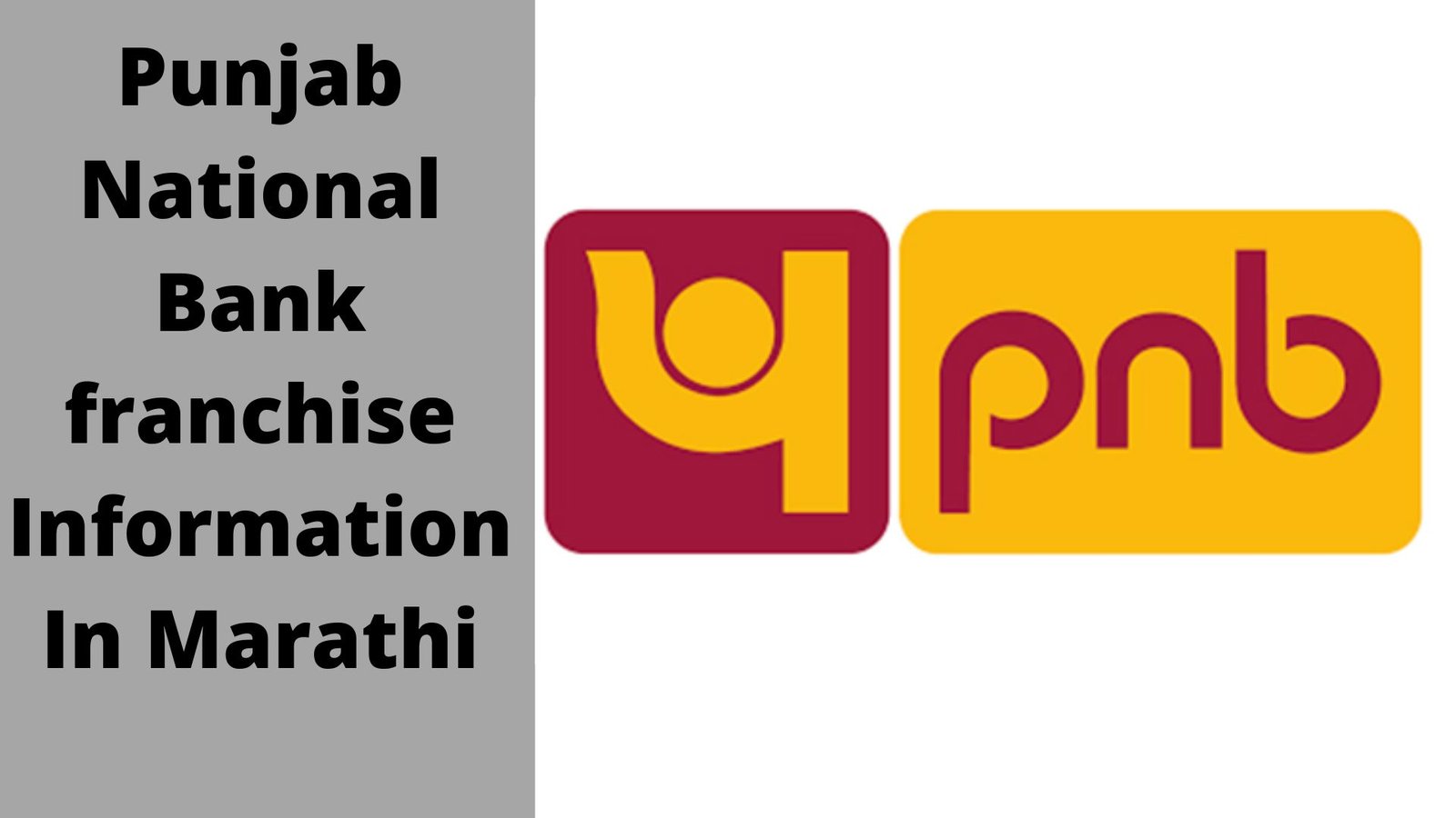 Punjab National Bank franchise Information In Marathi